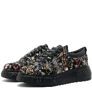 Pantofi casual dama, Glemis, piele naturala - Model: AN-1260-A, Culoare: Negru Floral, Marime: 38 (24.8 cm)