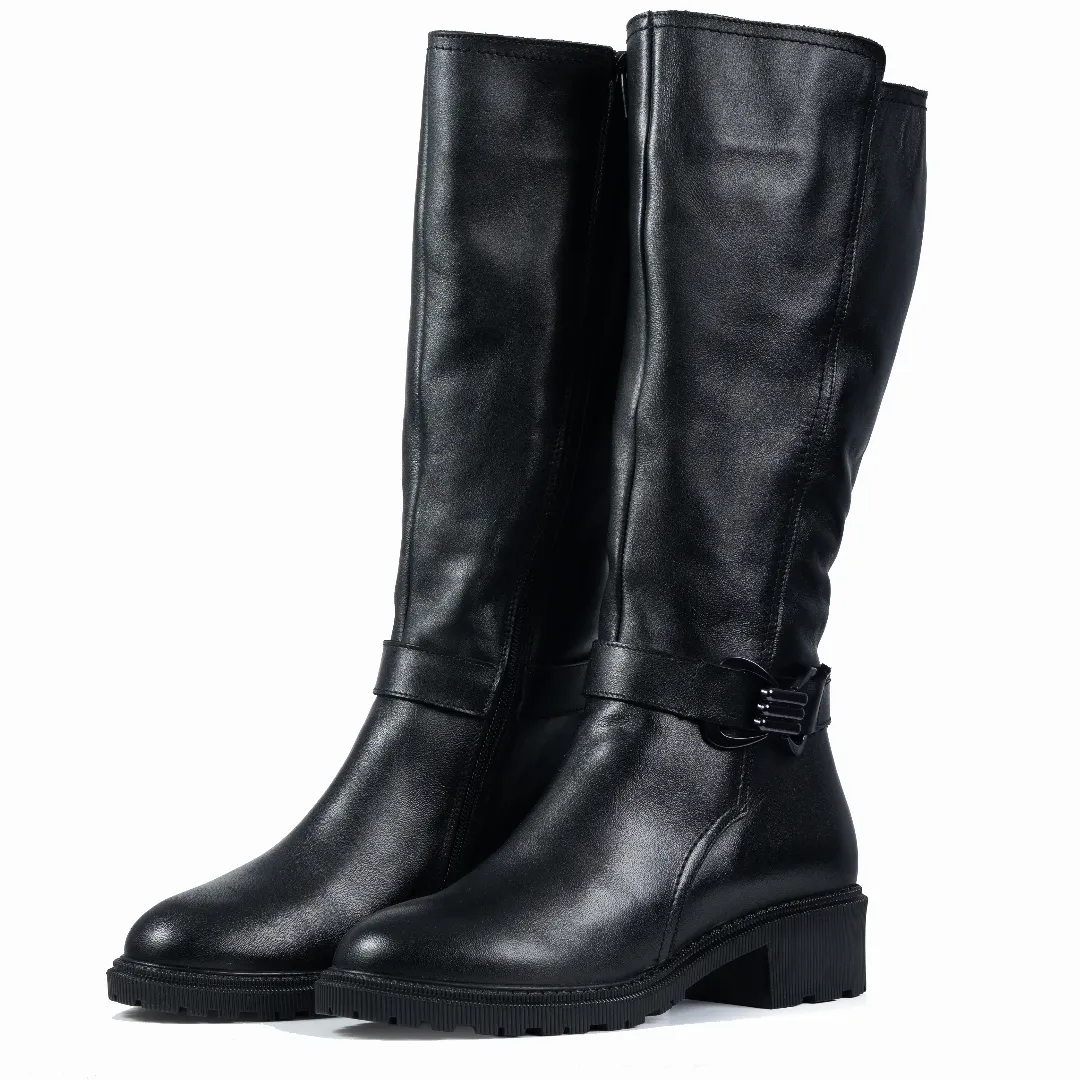 Cizme dama, Glemis, piele naturala - Cod: AS-796, Culoare: Negru Box, Marime: 38 (24.7 cm)