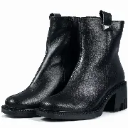 Botine dama, Glemis, piele naturala - Cod: NE-427, Culoare: Negru Box, Marime: 38 (24.4 cm)