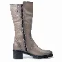 Cizme dama gamba groasa, Glemis, piele naturala - Model: GAMBA, Culoare: Taupe Box, Marime: 38 (25.2 cm)