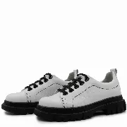 Pantofi dama calapod lat, Glemis, piele naturala - Cod: 665, Culoare: Alb Box TN, Marime: 38 (24.8 cm)