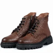 Ghete dama, Glemis, piele naturala - Cod: NE-422, Culoare: Maro Bizon, Marime: 40 (26.6 cm)