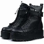 Ghete dama, Glemis, piele naturala - Cod: IB-750, Culoare: Negru Box, Marime: 38 (24.4 cm)