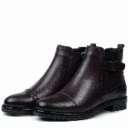 Ghete dama, Glemis, piele naturala - Cod: AS-2445, Culoare: Bordo Box, Marime: 38 (25.2 cm)