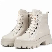 Bocanci dama, Glemis, piele naturala - Model: PS-995, Culoare: Bej Bizon, Marime: 38