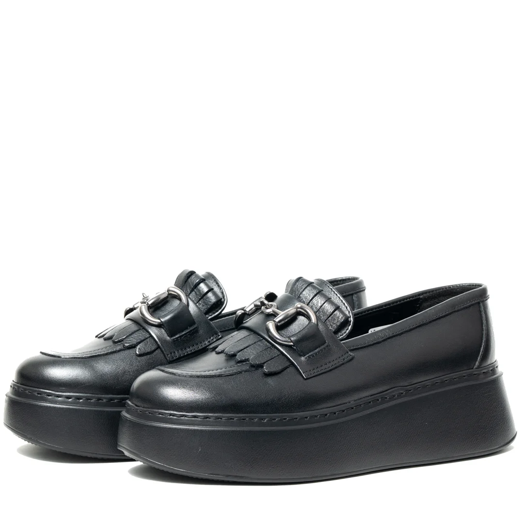 Pantofi casual dama, Glemis, piele naturala - Model: IB-2640, Culoare: Negru, Marime: 38 (25 cm)