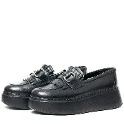 Pantofi casual dama, Glemis, piele naturala - Model: IB-2640, Culoare: Negru, Marime: 38 (25 cm)