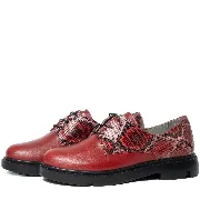 Pantofi casual dama, Glemis, piele naturala - Model: PS-norocos-1145, Culoare: Visiniu Box Sarpe, Marime: 37 (24.6 cm)