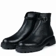 Ghete dama, Glemis, piele naturala - Cod: NE-430, Culoare: Negru Box, Marime: 38 (25.3 cm)