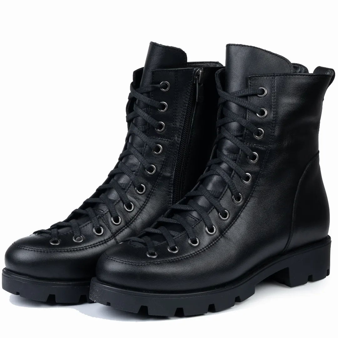 Ghete dama, Glemis, piele naturala - Cod: AS-2205, Culoare: Negru Box, Marime: 38 (25.2 cm)