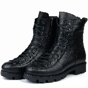 Ghete dama, Glemis, piele naturala - Cod: AS-2205, Culoare: Negru Box, Marime: 38 (25.2 cm)