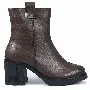Botine dama, Glemis, piele naturala - Cod: NE-427, Culoare: Maro Inchis Box, Marime: 38 (24.4 cm)
