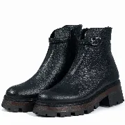 Ghete dama, Glemis, piele naturala - Cod: NE-430, Culoare: Negru Bizon, Marime: 38 (25.3 cm)