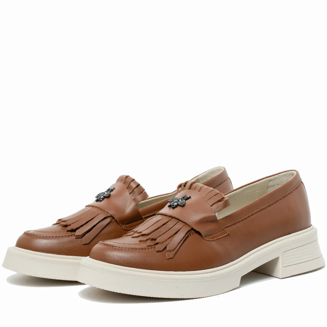 Mocasini dama, Glemis, piele naturala - Model: PS-cloe-1155, Culoare: Maro Box TA, Marime: 38 (24.8 cm)