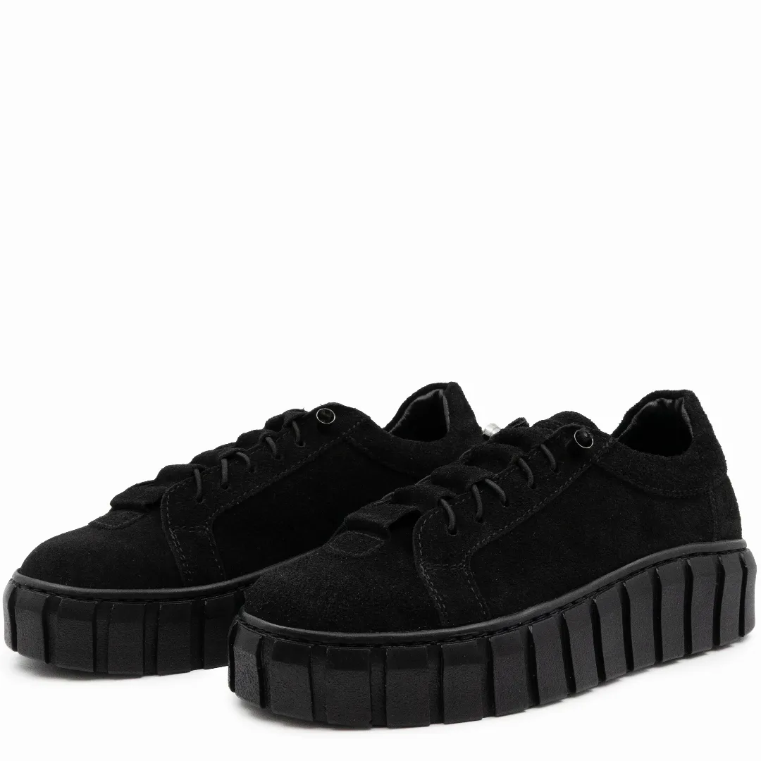 Pantofi dama calapod lat, Glemis, piele naturala - Cod: IB-2515, Culoare: Negru Velur, Marime: 38 (25 cm)