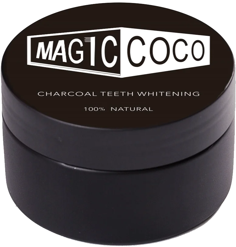 Pudra magica pentru albirea dintilor (100% naturala) - Charcoal Teeth Whitening Powder - Magic Coco - 30g