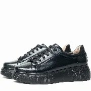 Pantofi casual dama, Glemis, piele naturala - Model: PS-asti-1035, Culoare: Negru Box Sidef, Marime: 38 (24.9 cm)