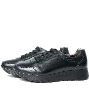 Pantofi casual dama, Glemis, piele naturala - Model: PS-vila-prn-765, Culoare: Negru Box, Marime: 38 (24.7 cm)