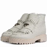 Ghete dama calapod normal, Glemis, piele naturala - Model: Stupina, Culoare: Bej Bizon, Marime: 38 (25 cm)