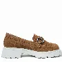 Mocasini dama, Glemis, piele naturala intoarsa - Cod: 660, Culoare: Maro, Marime: 38