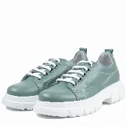 Pantofi casual dama, Glemis, piele naturala - Cod: 665, Culoare: Verde, Marime: 38