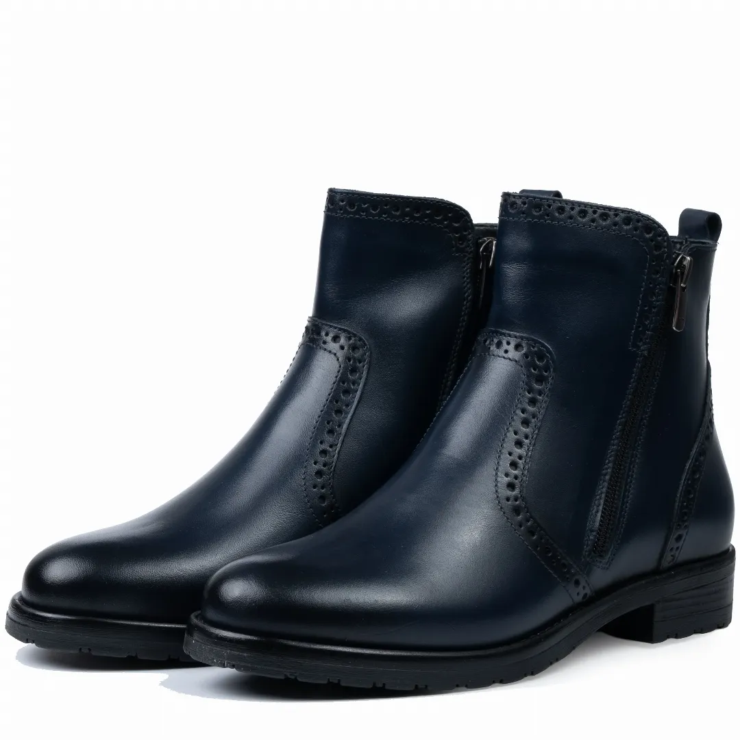 Ghete dama, Glemis, piele naturala - Cod: AS-2442, Culoare: Blue Box, Marime: 38 (25.2 cm)