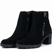 Ghete dama clasic, Glemis, piele naturala - Cod: PS-athena-160, Culoare: Negru Velur, Marime: 38 (24.6 cm)