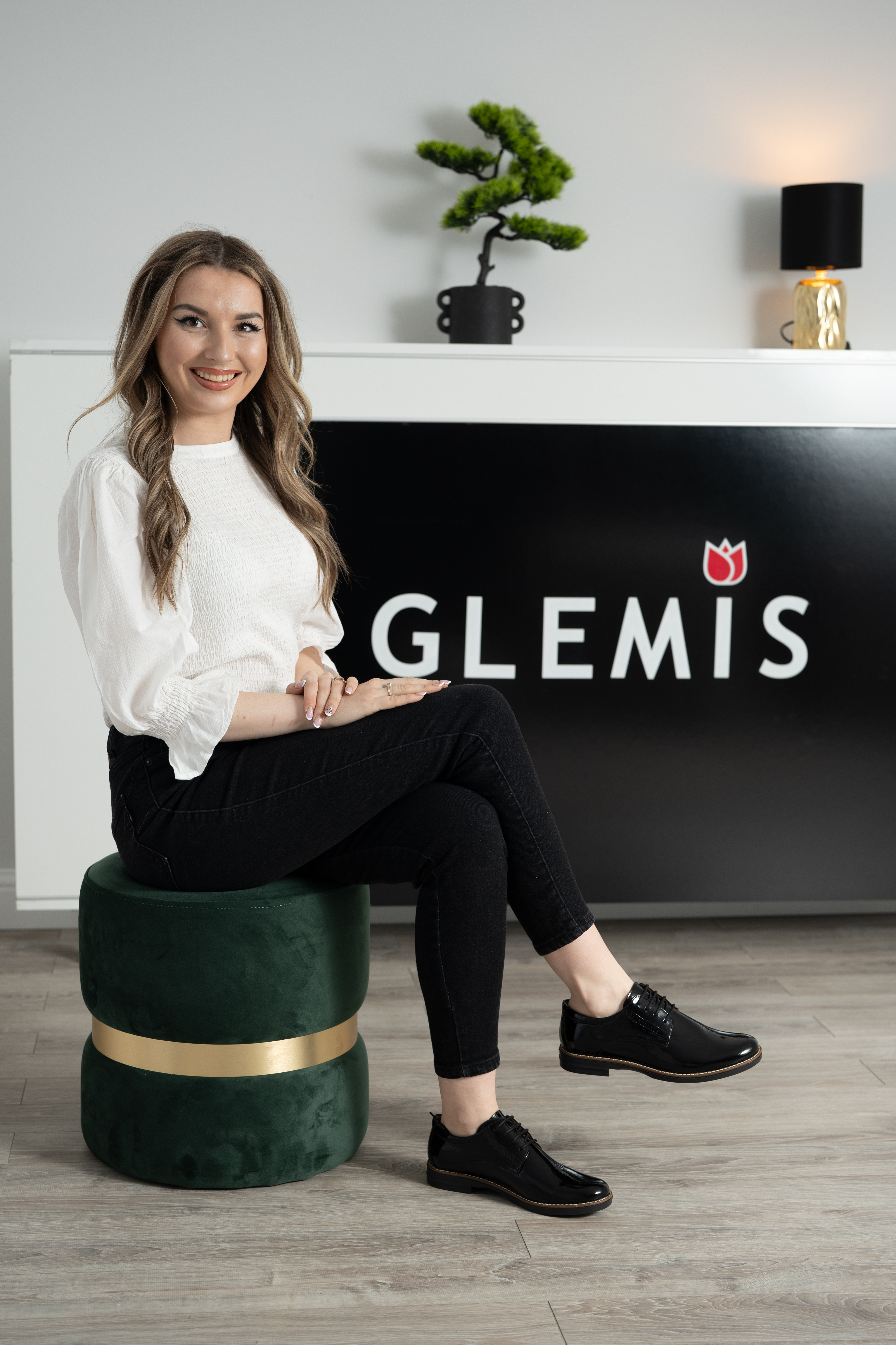 Pantofi casual dama, Glemis, piele naturala - Model: AN-1240-K, Culoare: Negru Lucios, Marime: 38 (24.7 cm)