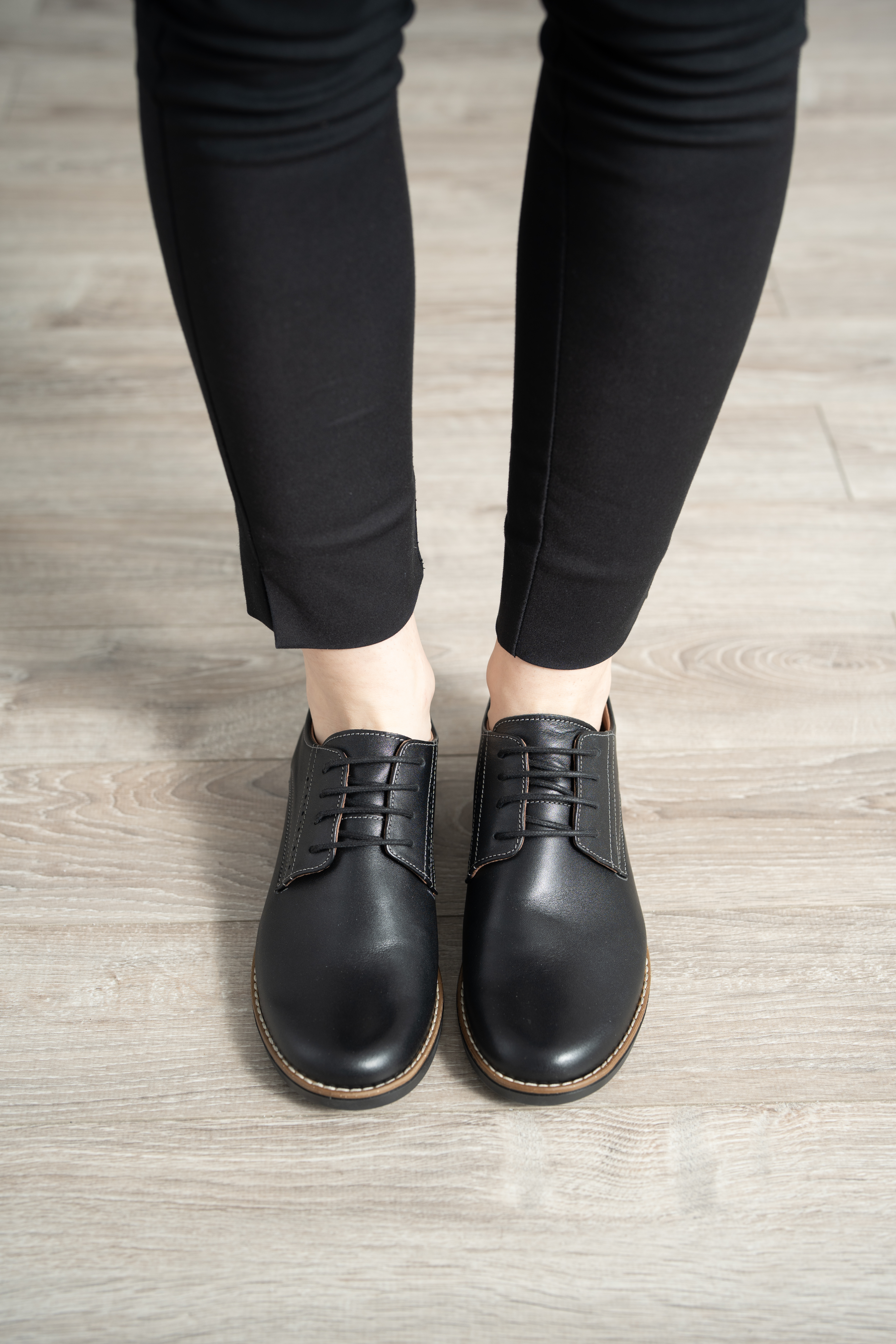 Pantofi casual dama, Glemis, piele naturala - Model: AN-1240-K, Culoare: Negru, Marime: 38 (24.7 cm)
