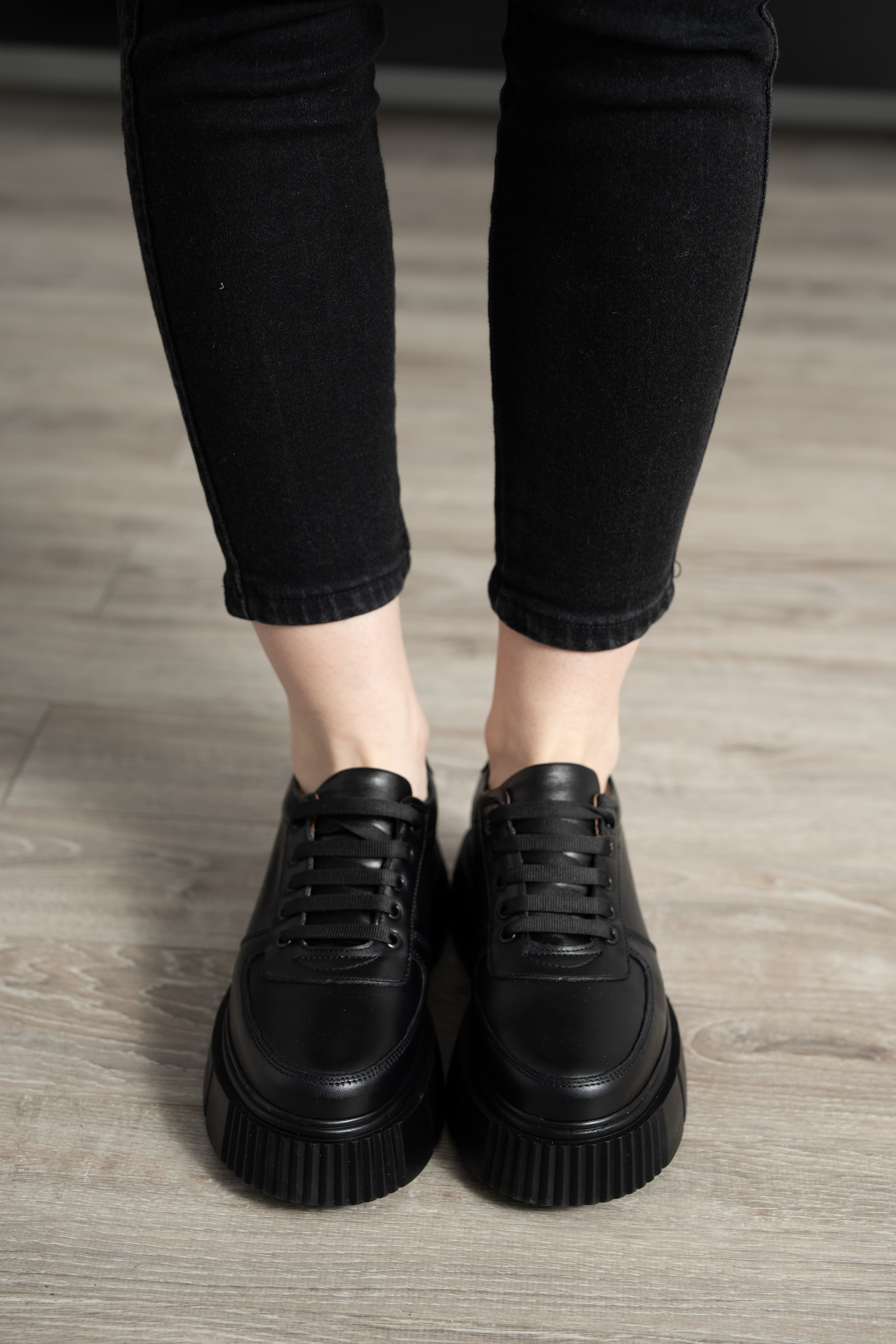 Pantofi casual dama, Glemis, piele naturala - Model: AN-1475, Culoare: Negru, Marime: 38 (25 cm)