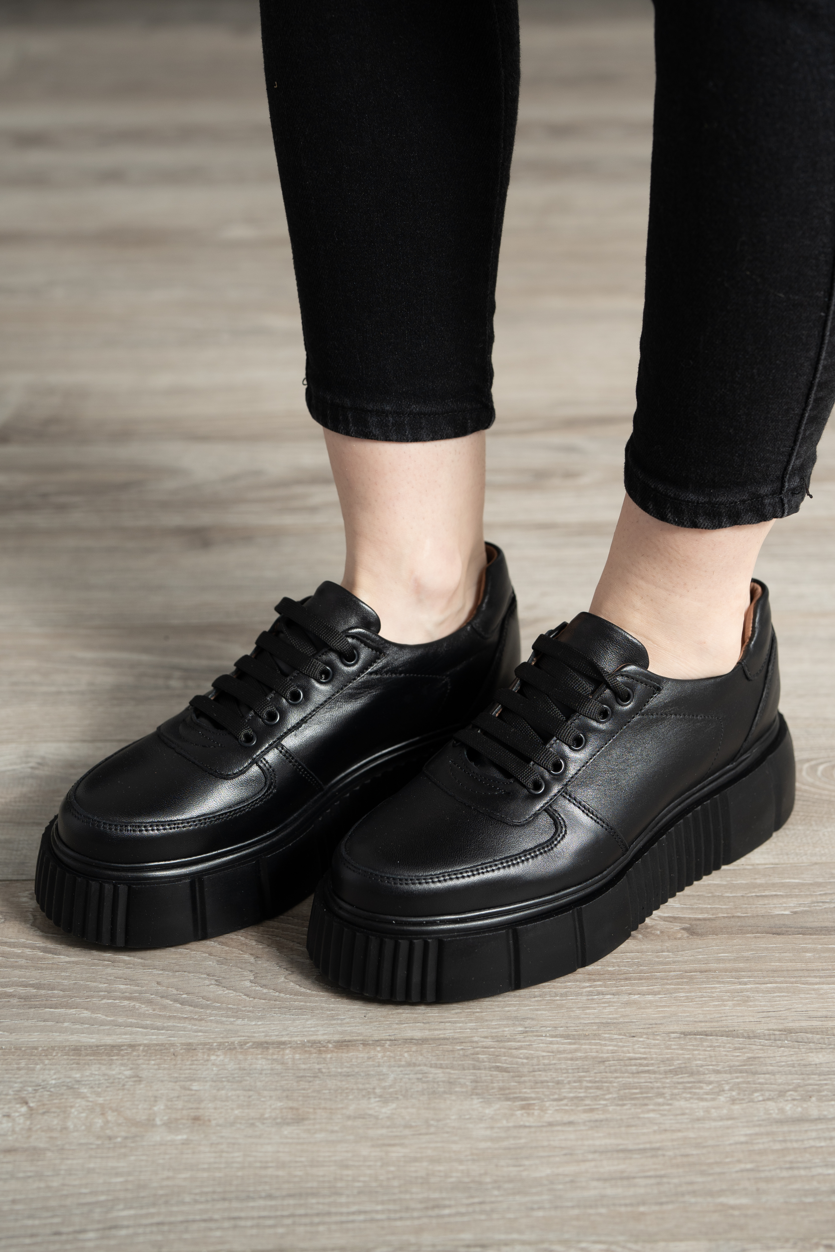 Pantofi casual dama, Glemis, piele naturala - Model: AN-1475, Culoare: Negru, Marime: 38 (25 cm)