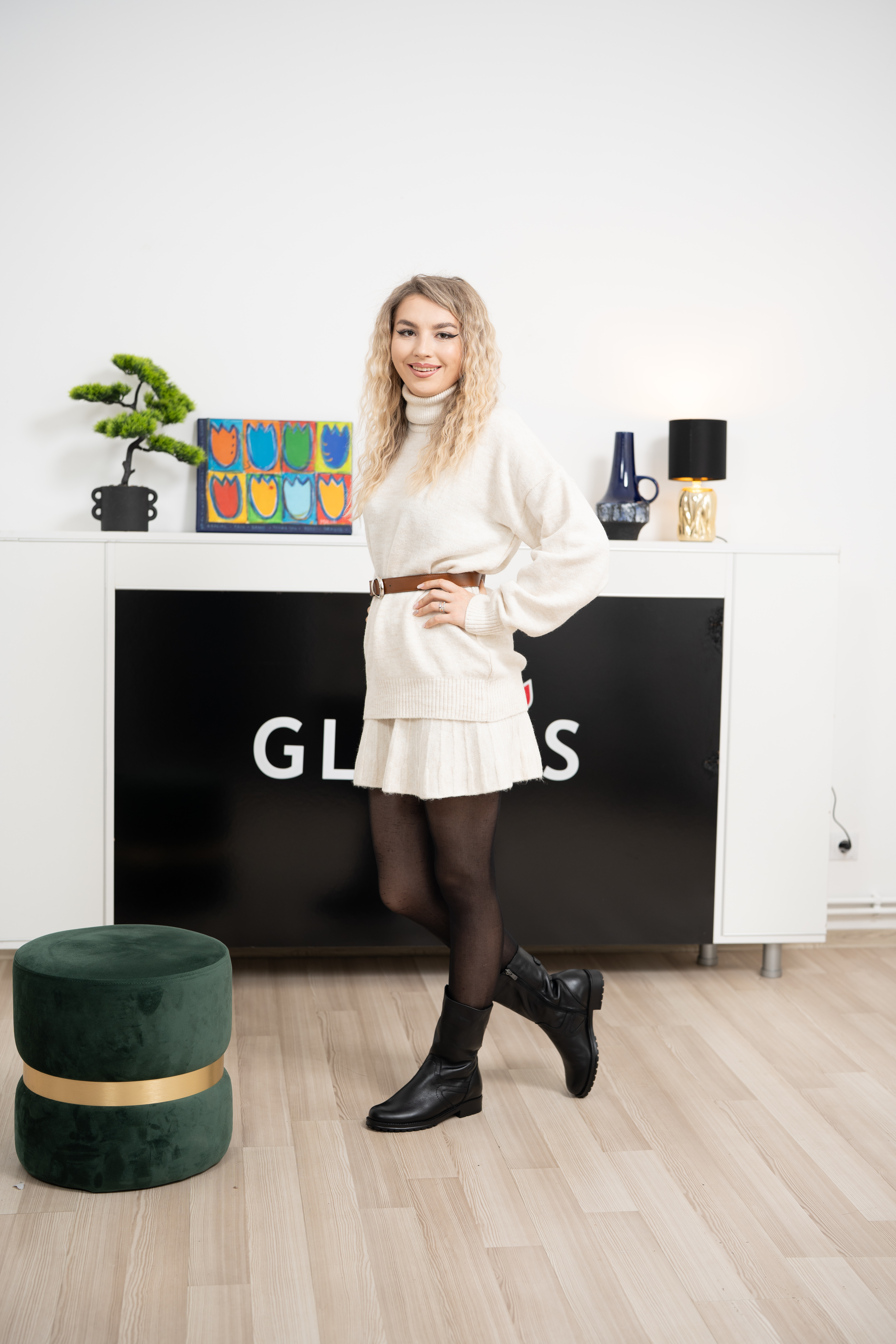 Cizme dama calpod lat, Glemis, piele naturala - Cod: AS-1920, Culoare: Negru Box, Marime: 38 (25.4 cm)