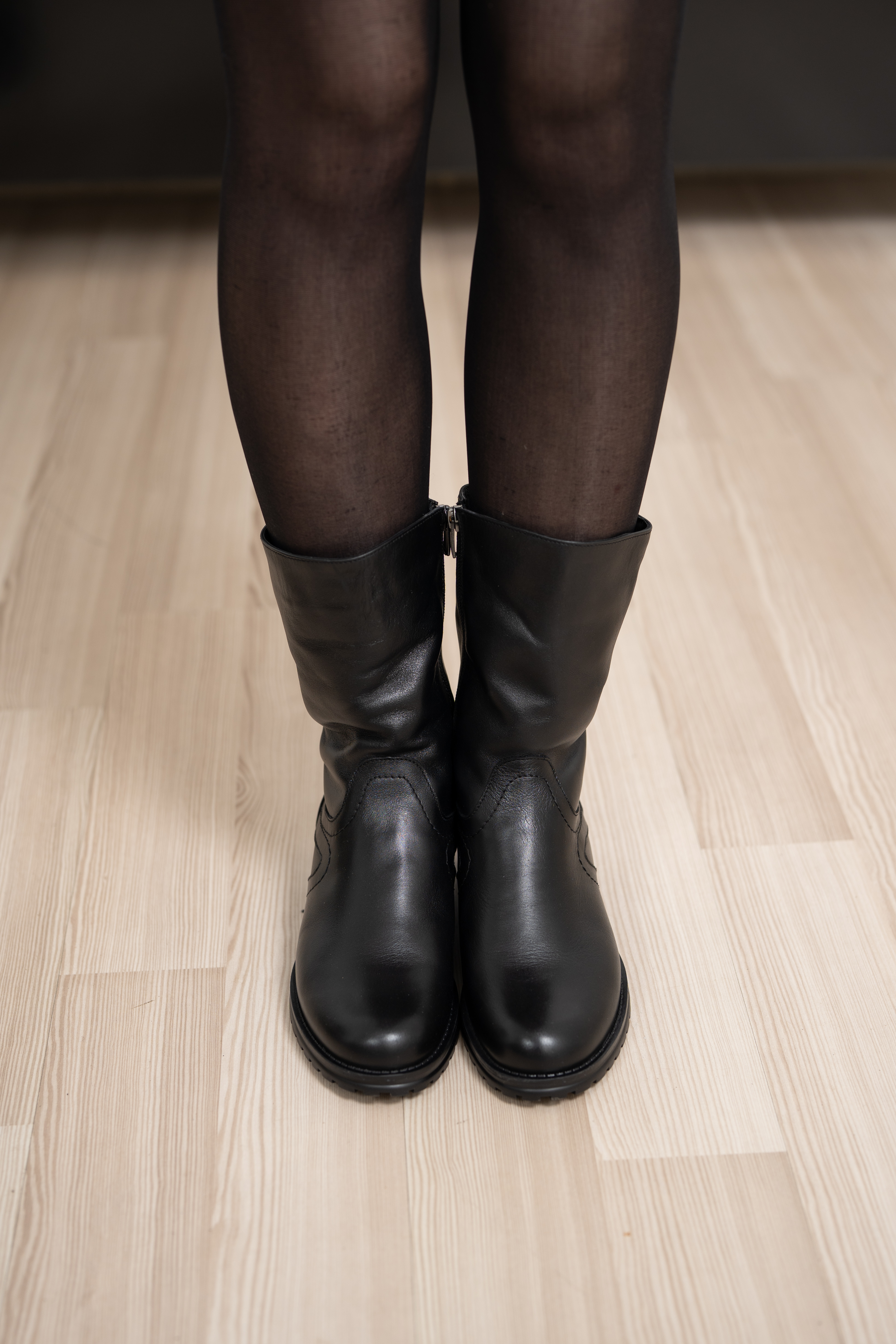 Cizme dama calpod lat, Glemis, piele naturala - Cod: AS-1920, Culoare: Negru Box, Marime: 38 (25.4 cm)