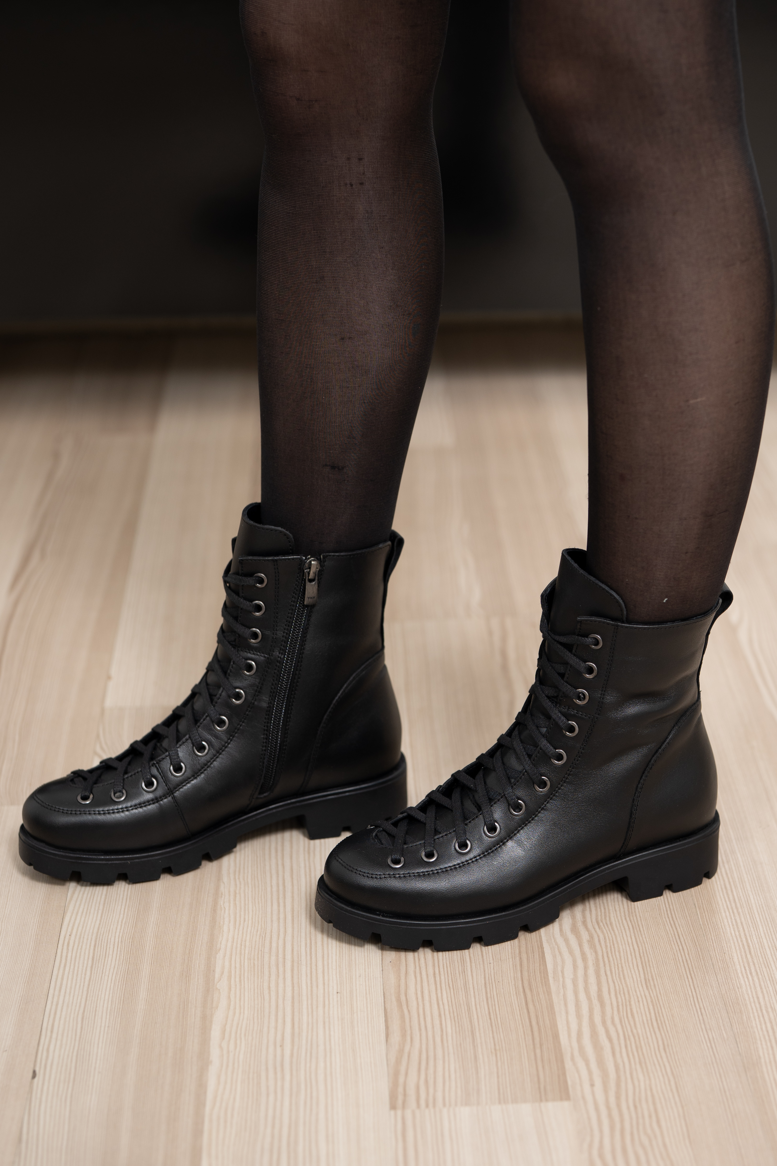 Ghete dama, Glemis, piele naturala - Cod: AS-2205, Culoare: Negru Box, Marime: 38 (25.2 cm)