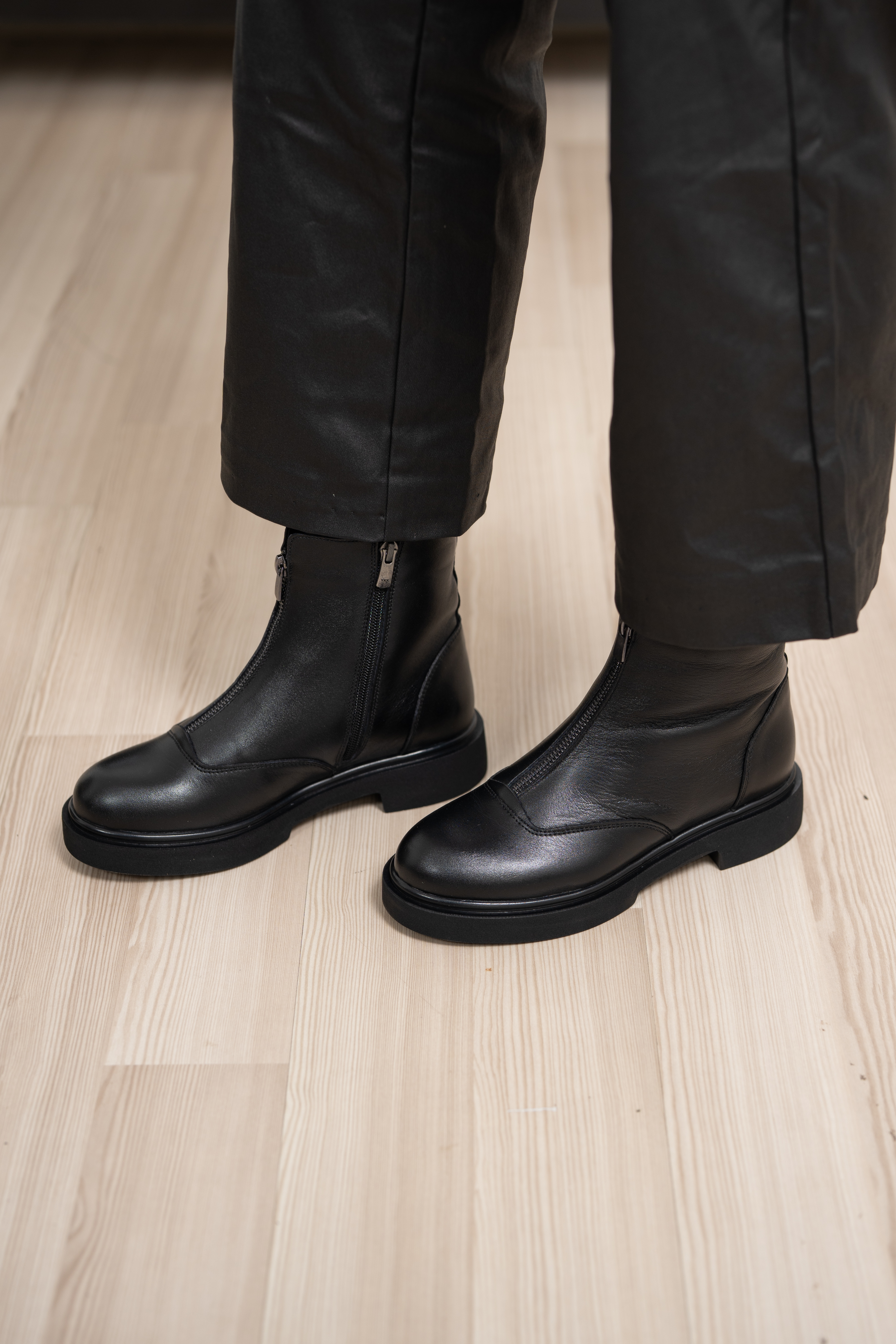 Ghete dama, Glemis, piele naturala - Cod: AS-2327, Culoare: Negru Box, Marime: 38 (25.1 cm)