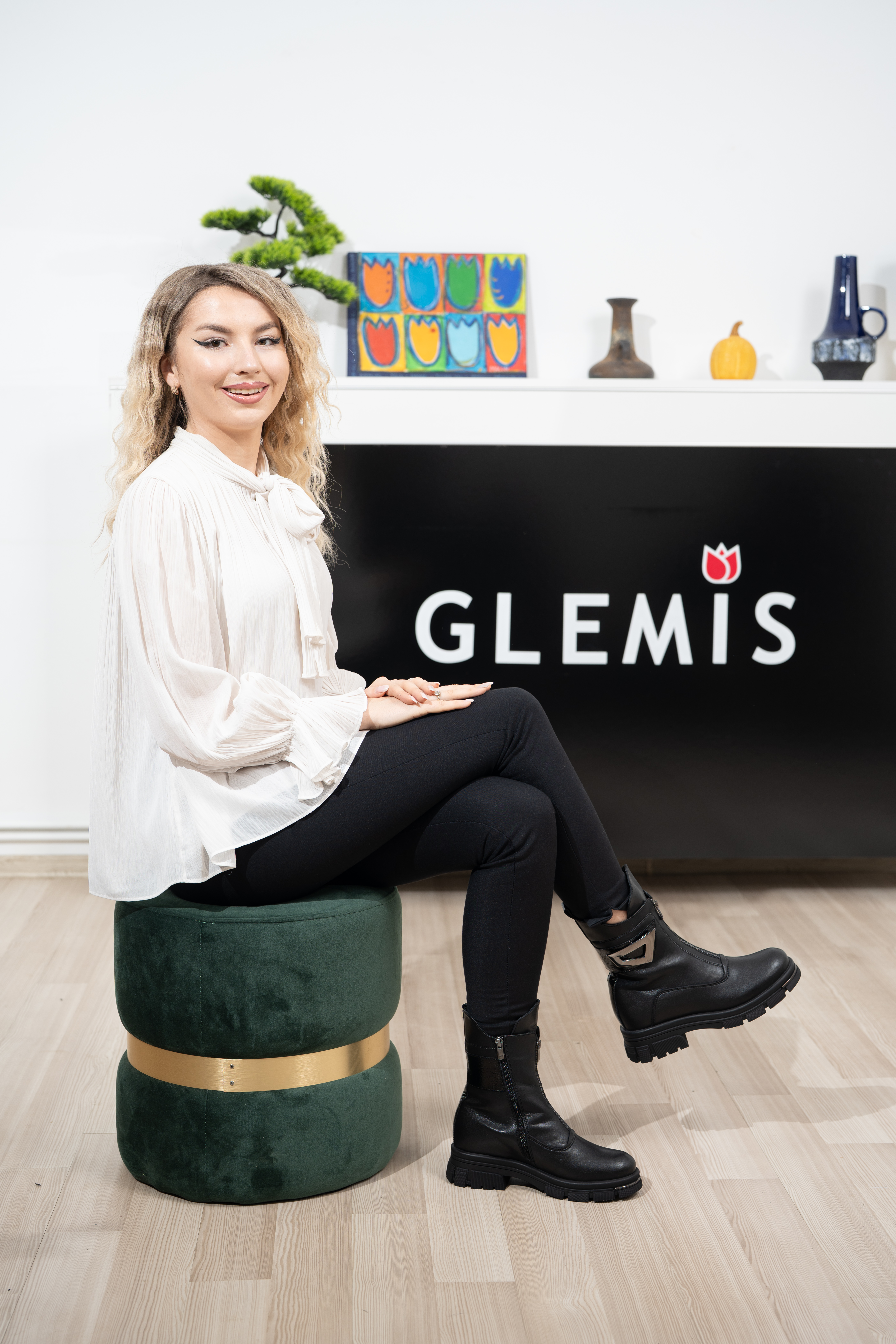 Ghete dama, Glemis, piele naturala - Cod: AS-2417, Culoare: Negru Box, Marime: 38 (24.9 cm)