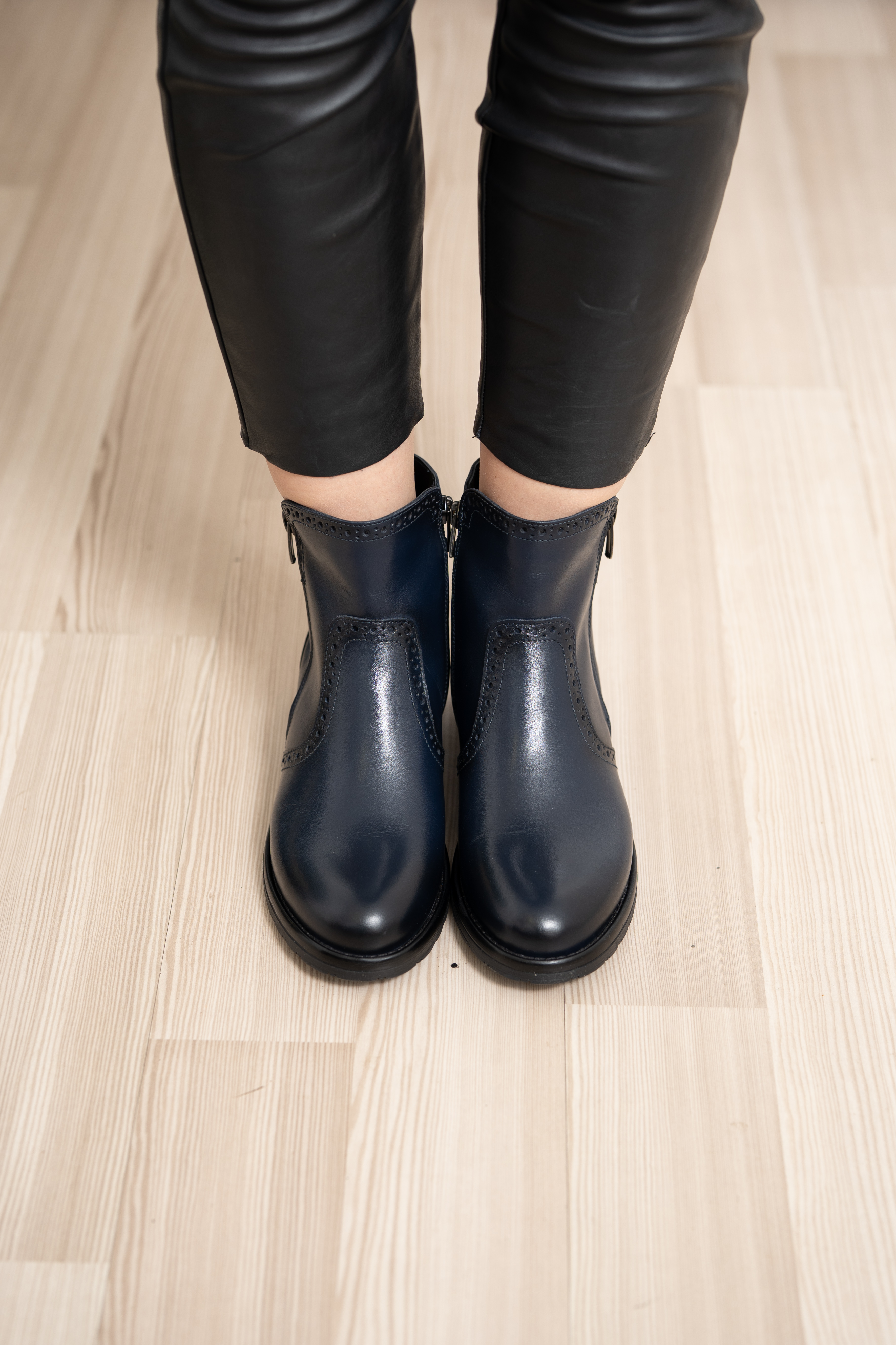 Ghete dama, Glemis, piele naturala - Cod: AS-2442, Culoare: Blue Box, Marime: 38 (25.2 cm)