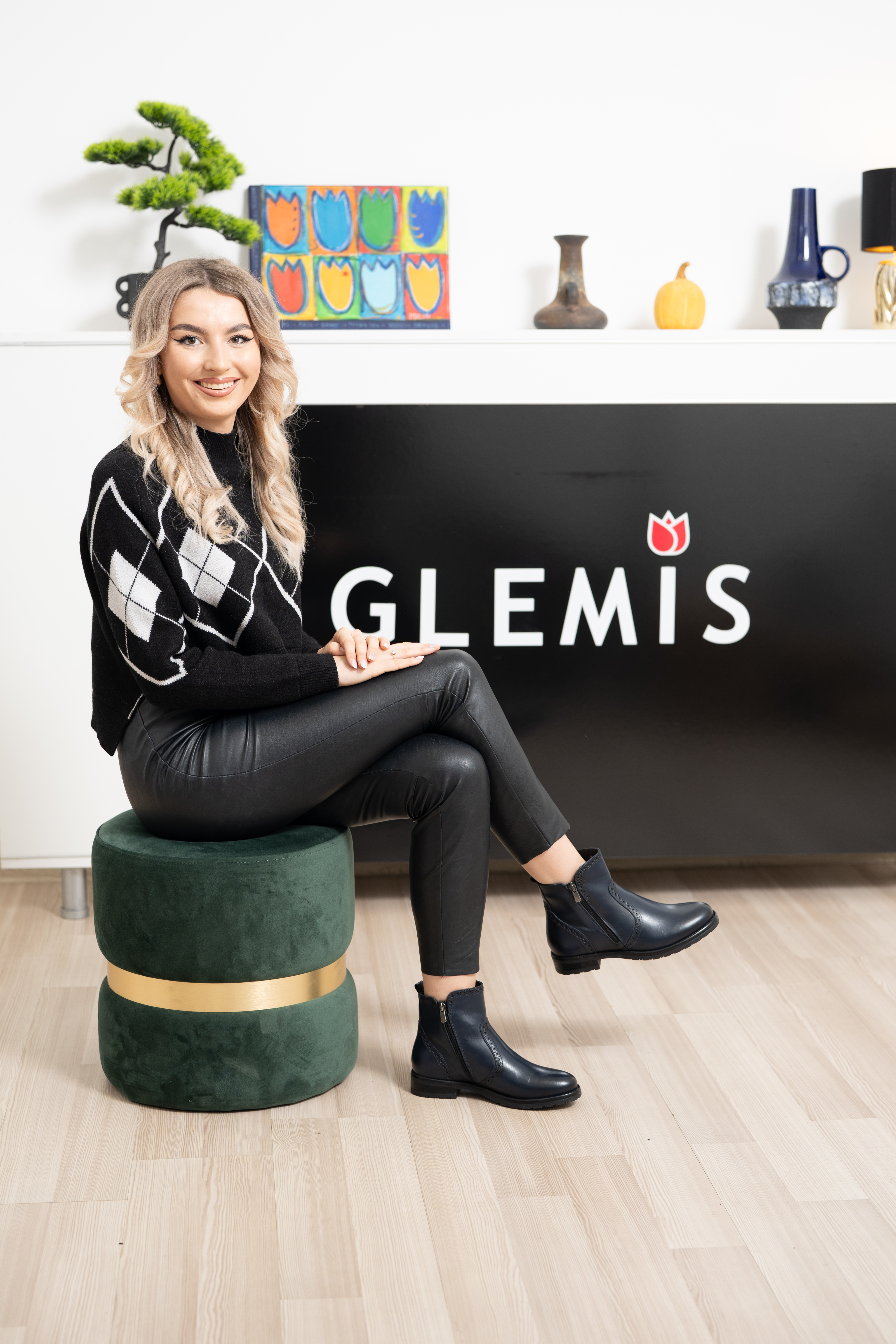 Ghete dama, Glemis, piele naturala - Cod: AS-2442, Culoare: Blue Box, Marime: 38 (25.2 cm)