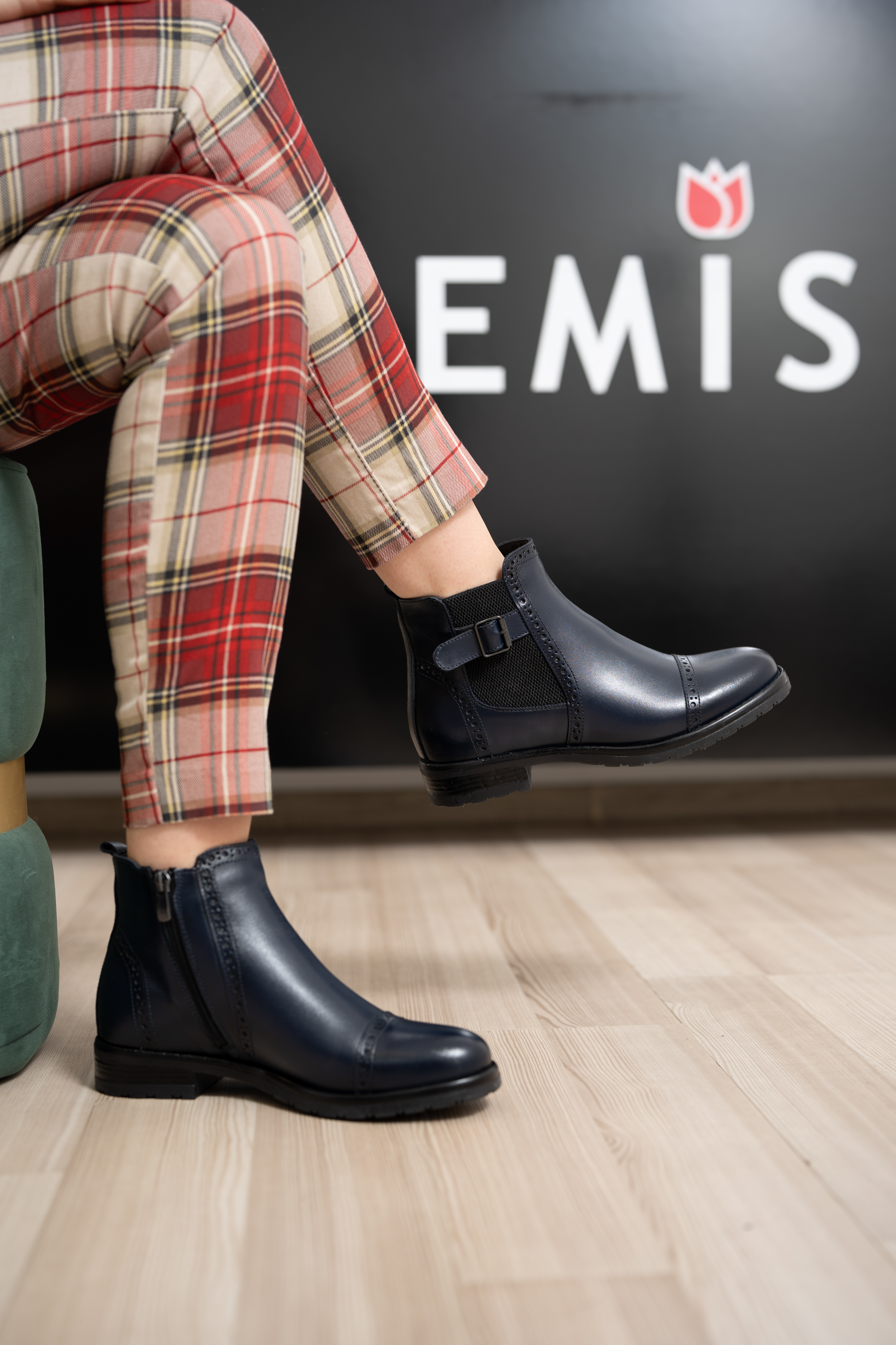 Ghete dama, Glemis, piele naturala - Cod: AS-2445, Culoare: Blue Box, Marime: 40 (26.8 cm)