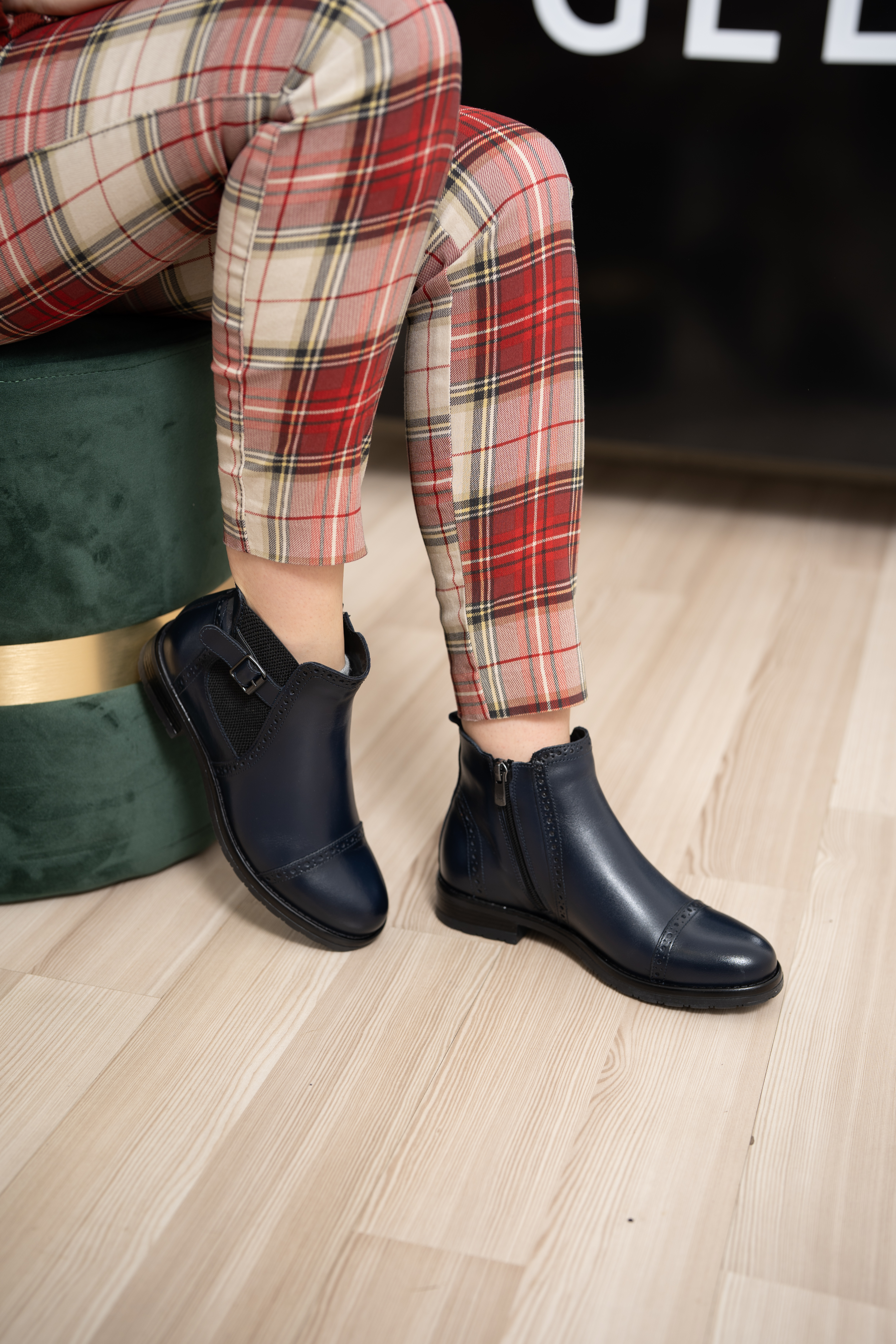 Ghete dama, Glemis, piele naturala - Cod: AS-2445, Culoare: Blue Box, Marime: 40 (26.8 cm)