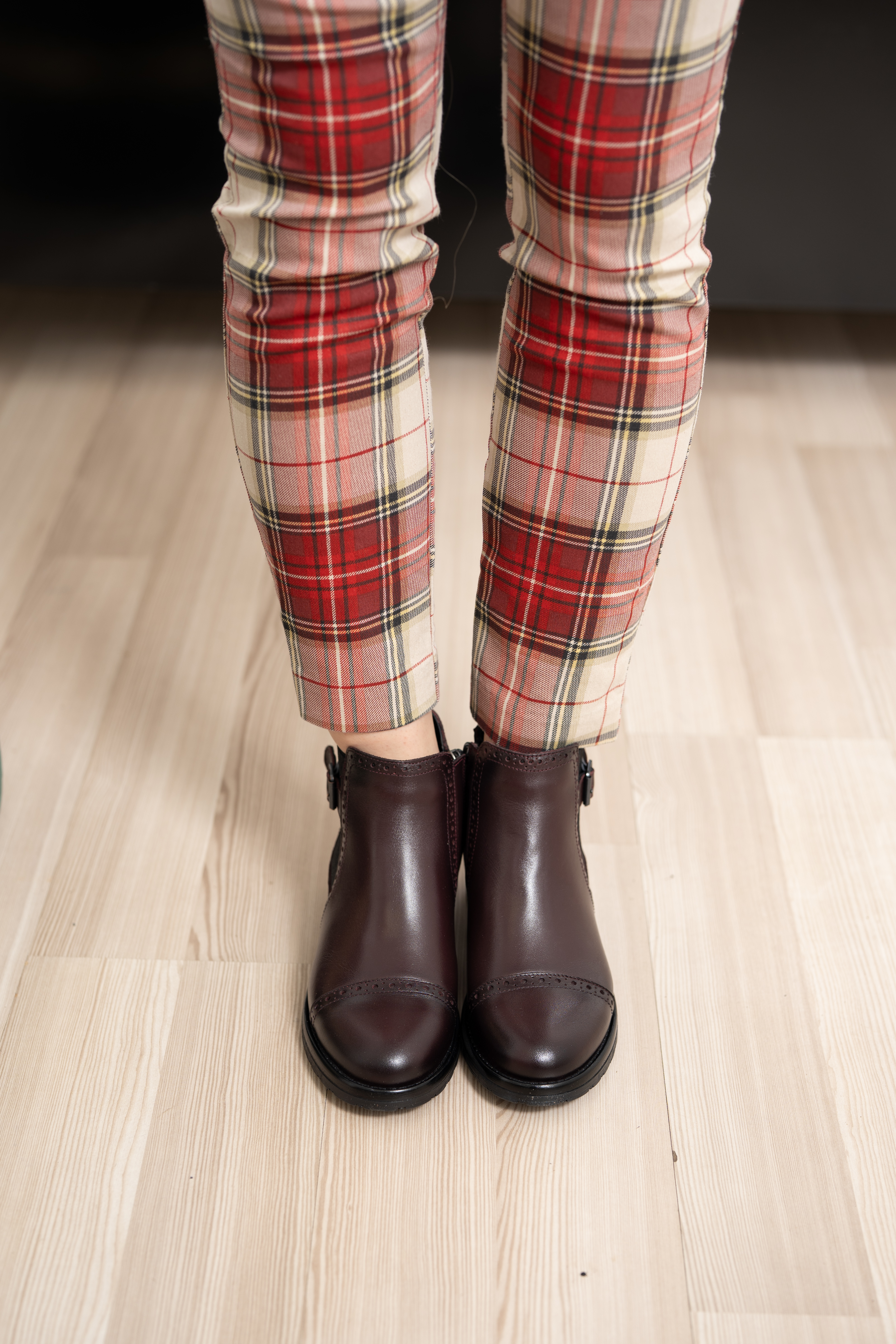 Ghete dama, Glemis, piele naturala - Cod: AS-2445, Culoare: Bordo Box, Marime: 38 (25.2 cm)