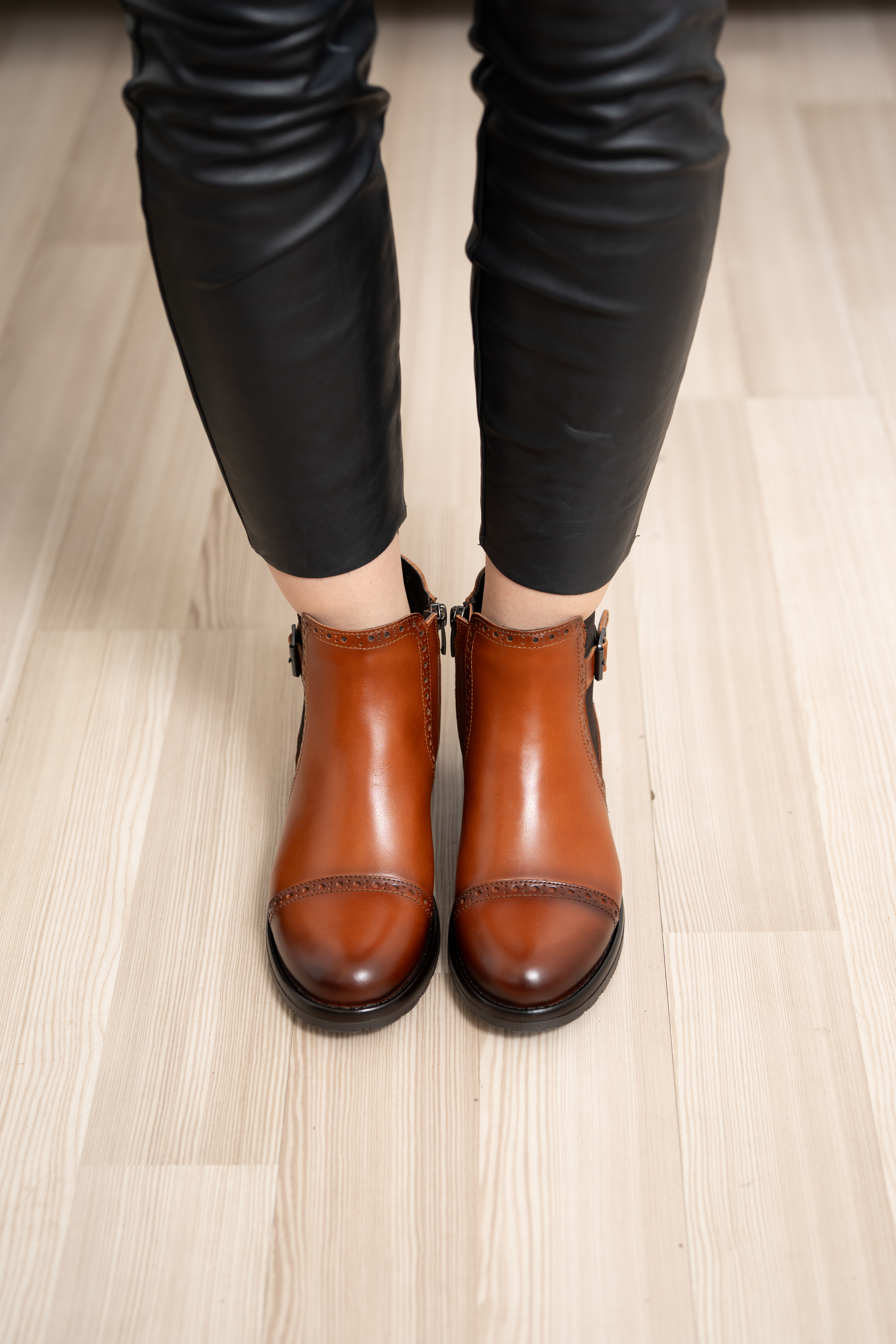 Ghete dama, Glemis, piele naturala - Cod: AS-2445, Culoare: Maro Box, Marime: 40 (26.8 cm)