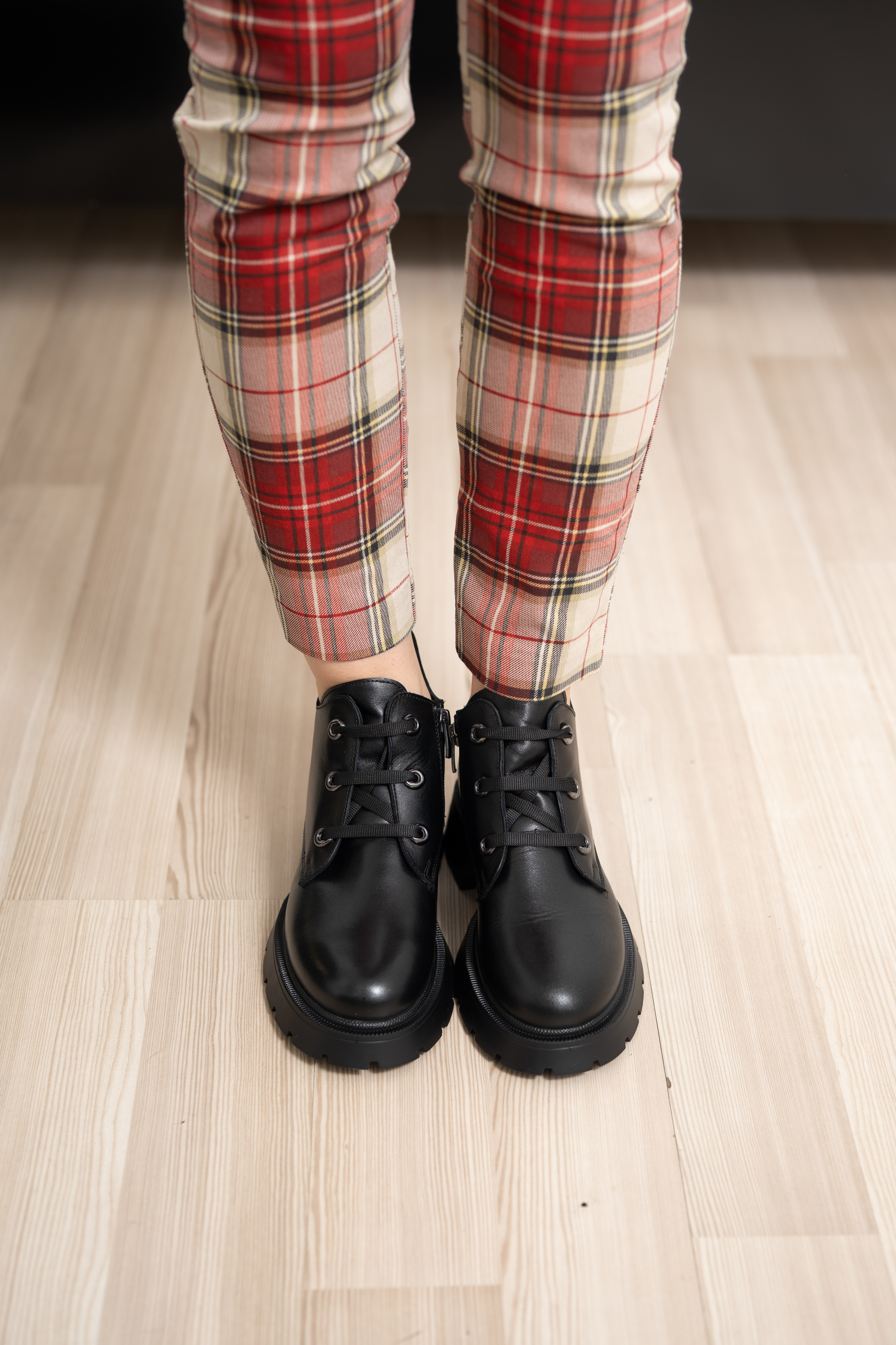 Ghete dama calapod lat, Glemis, piele naturala - Cod: AS-2462, Culoare: Negru Box, Marime: 38 (25.2 cm)