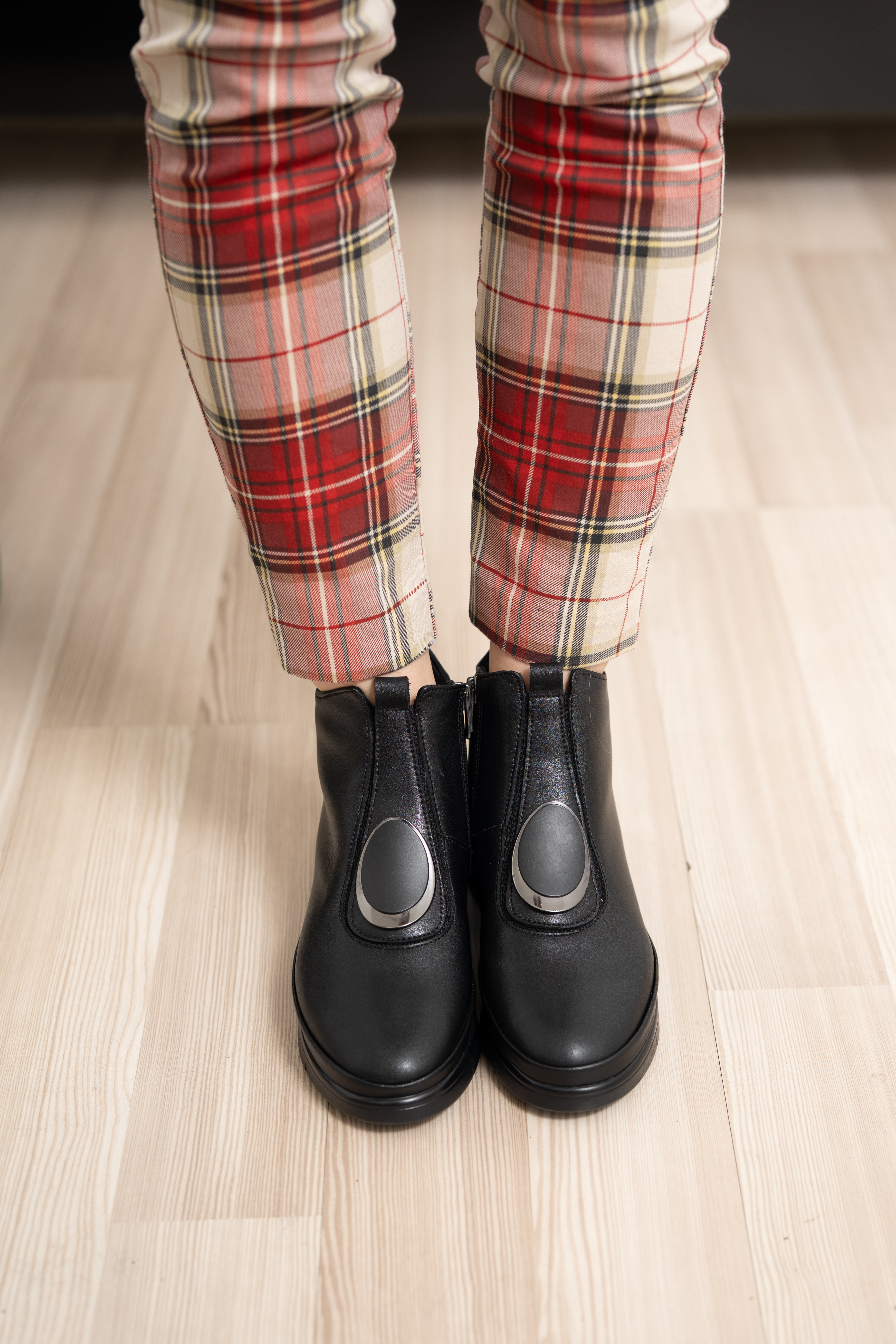 Ghete dama, Glemis, piele naturala - Cod: AS-2508, Culoare: Negru Box, Marime: 38 (24.8 cm)