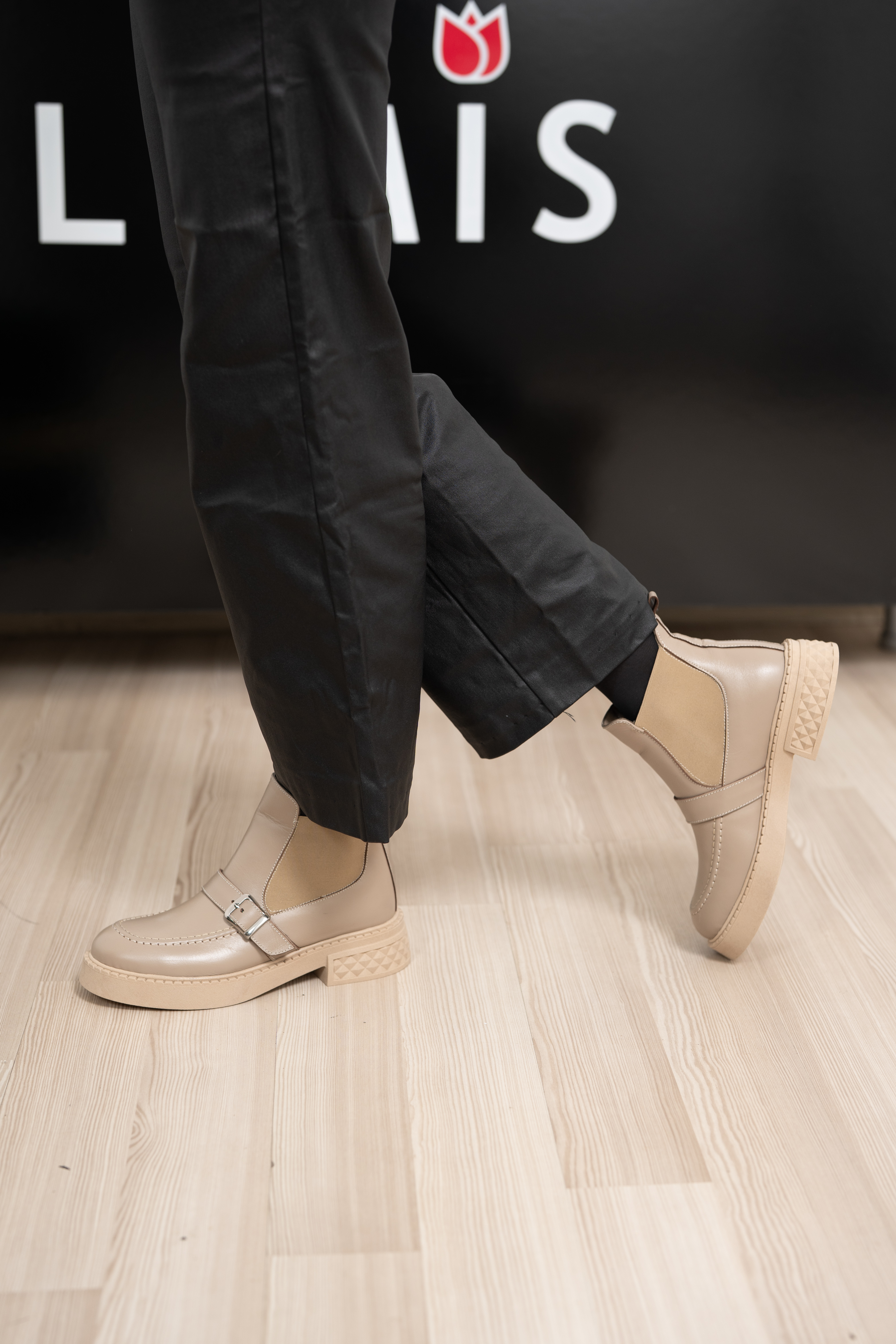 Ghete dama, Glemis, piele naturala - Cod: AS-2525-04, Culoare: Taupe Box, Marime: 38 (24.9 cm)