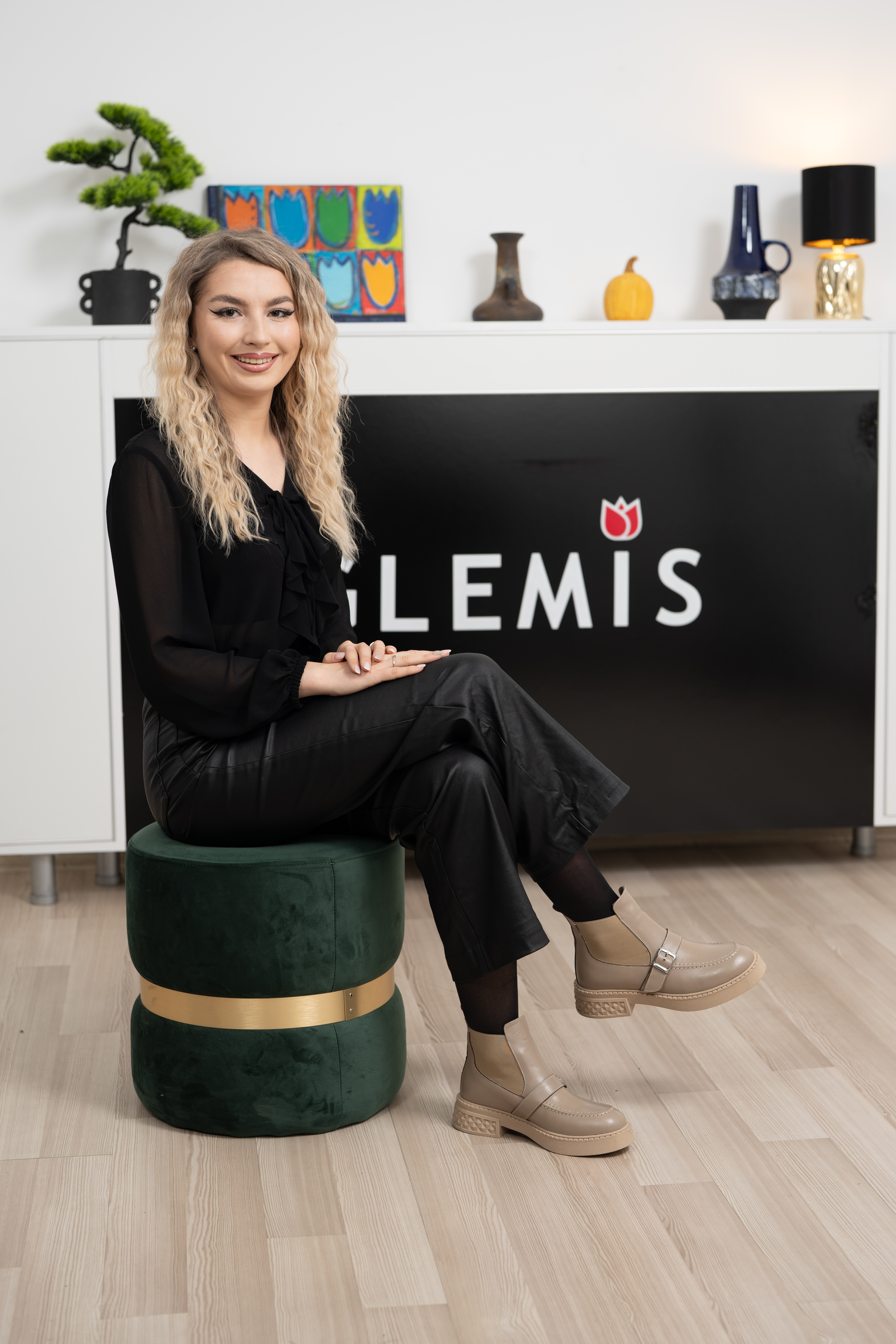 Ghete dama, Glemis, piele naturala - Cod: AS-2525-04, Culoare: Taupe Box, Marime: 38 (24.9 cm)