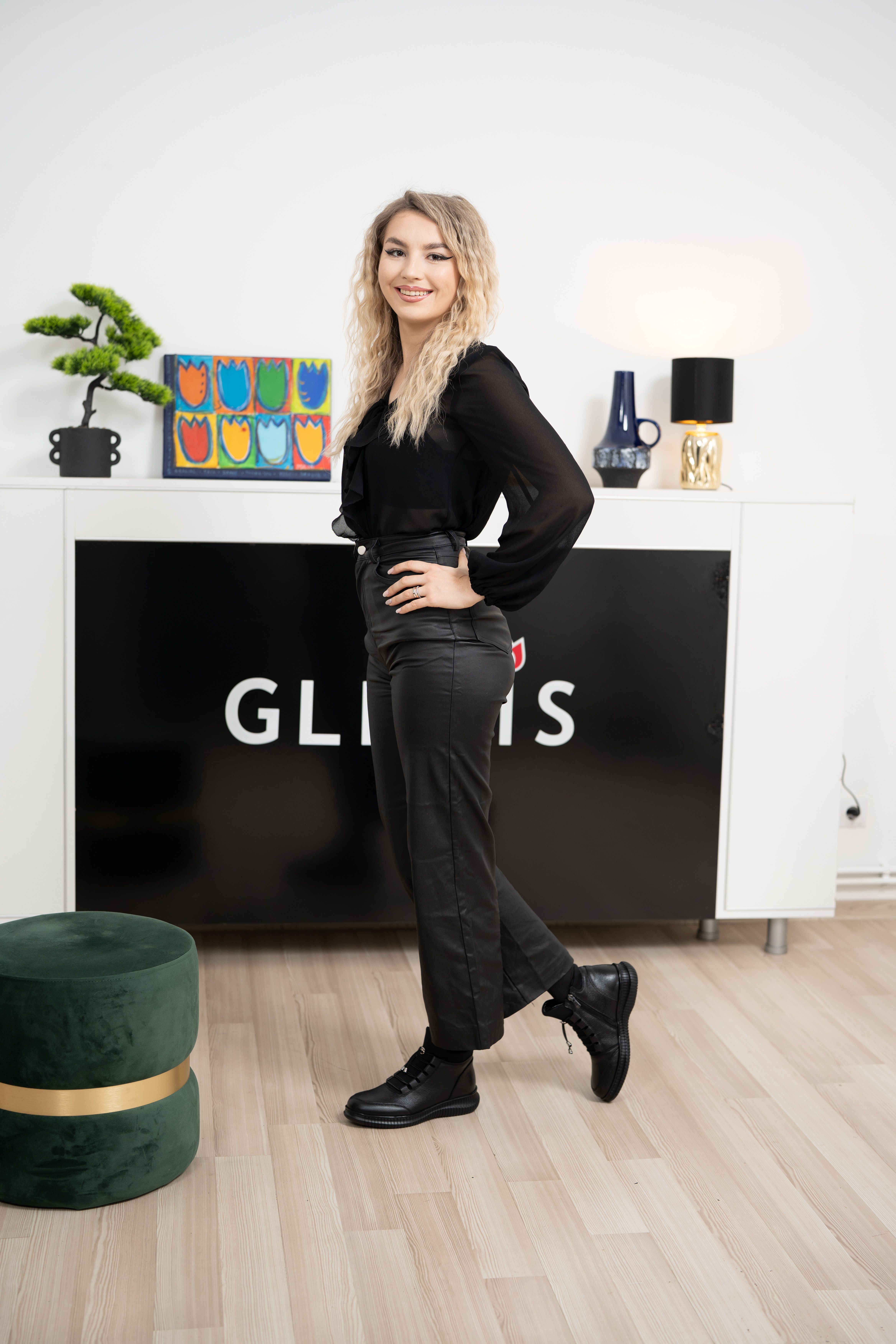 Ghete dama confort, Glemis, piele naturala - Cod: AS-296, Culoare: Negru Box, Marime: 38 (25.1 cm)