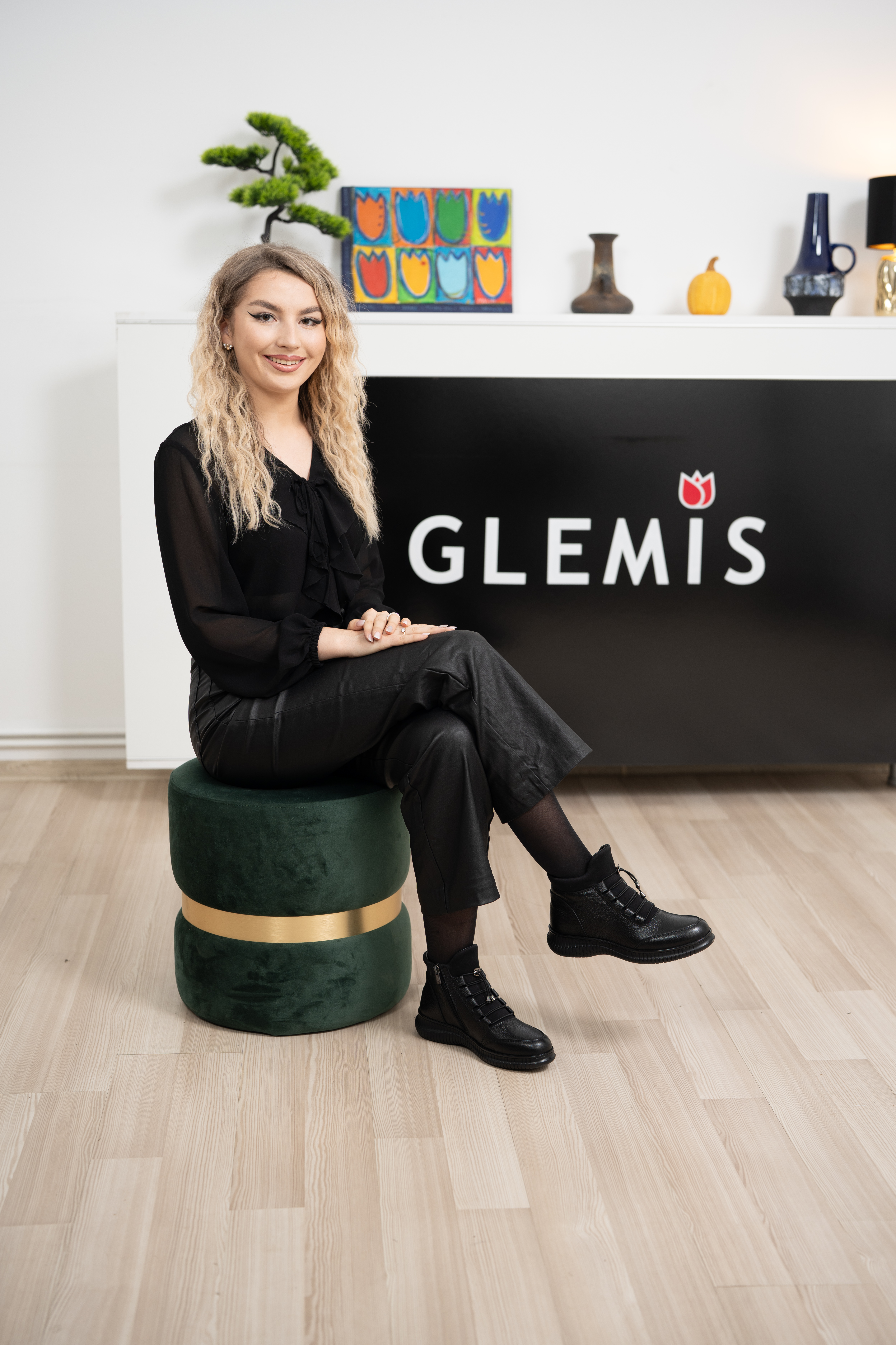 Ghete dama confort, Glemis, piele naturala - Cod: AS-296, Culoare: Negru Box, Marime: 38 (25.1 cm)