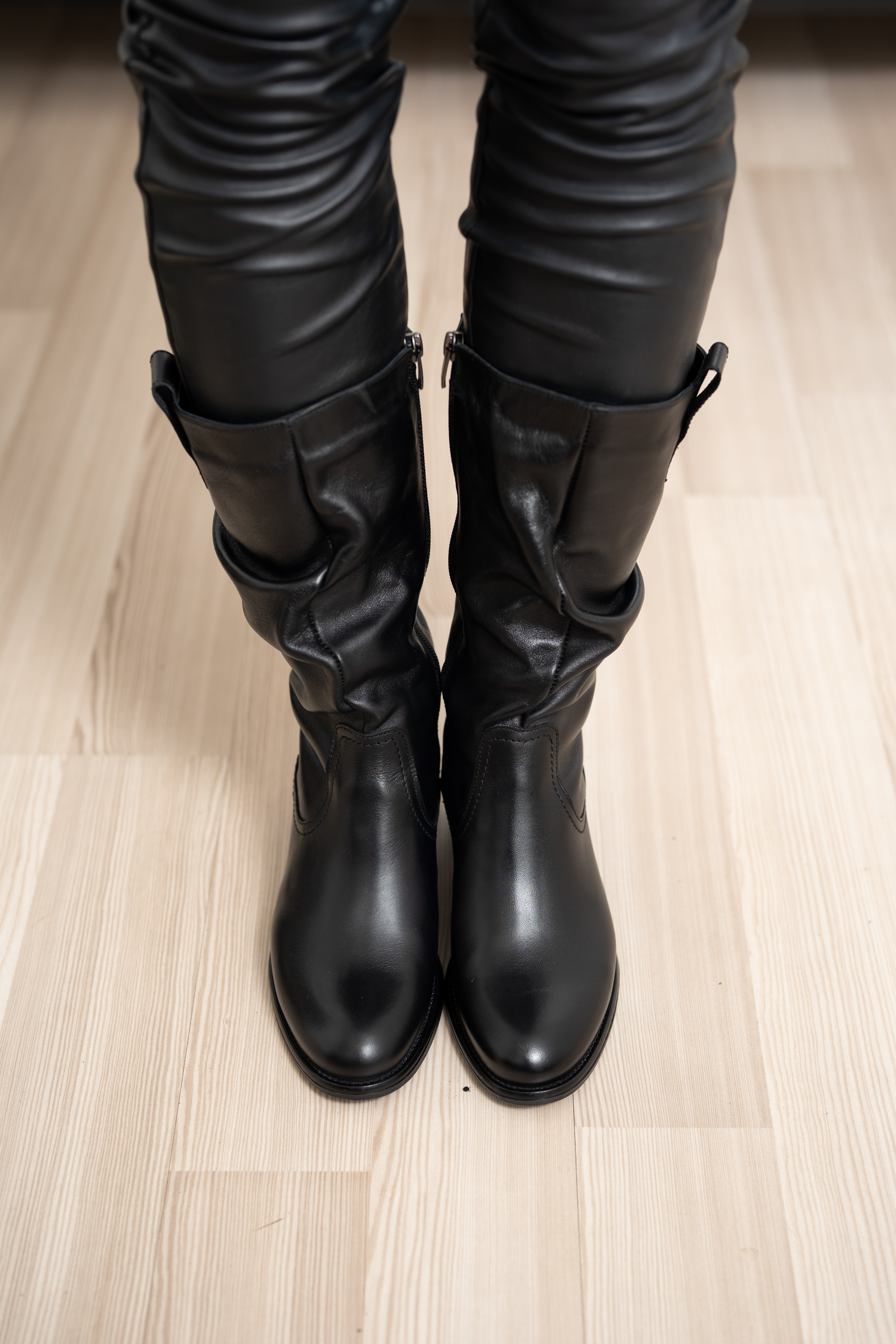 Cizme dama, Glemis, piele naturala - Cod: AS-4121-2, Culoare: Negru Box, Marime: 38 (25.4 cm)