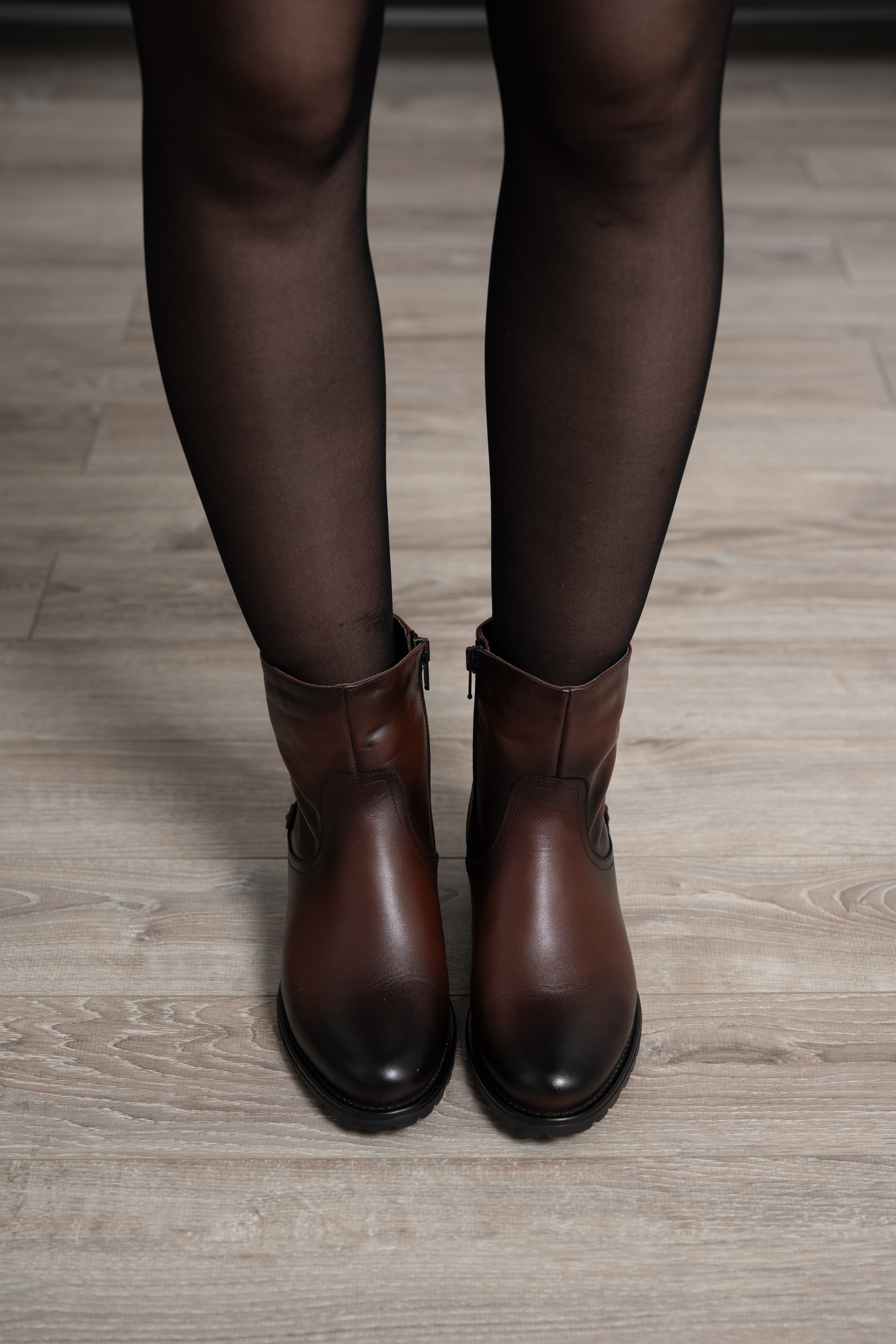 Ghete dama clasic, Glemis, piele naturala - Cod: AS-4121-1, Culoare: Maro Box, Marime: 38 (25 cm)